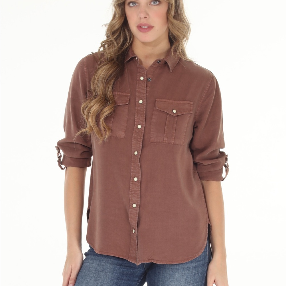 Brown Button-Up Shirt